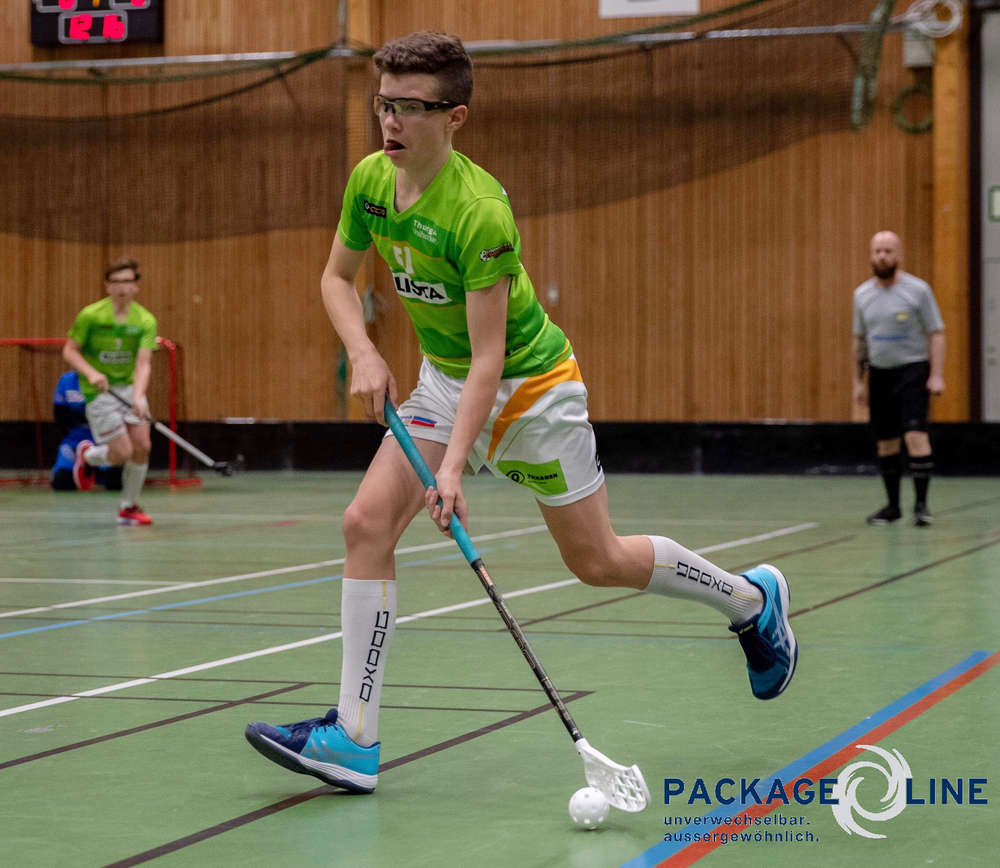 Florin Fehr beim Floorball Thurgau.