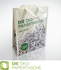 DIE ÖKO-TRAGETASCHE, nachhaltige Papiertragetasche.